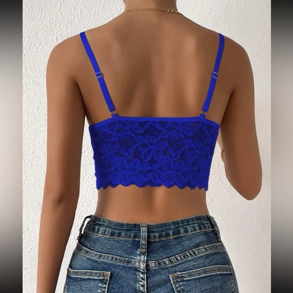 Sexy white lace bustier cami bralette crop top - Picture 15 of 16